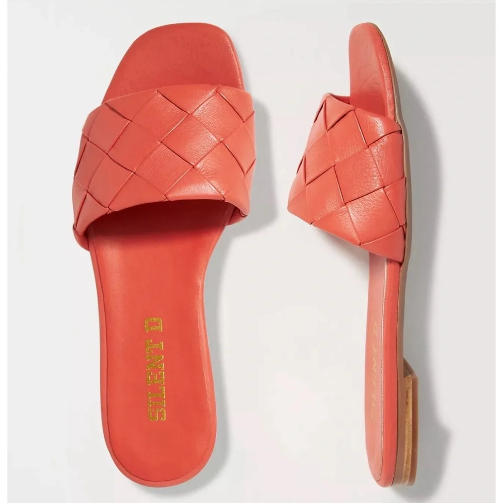 Anthropologie Silent D Ayda Coral Slide Sandals NWT Size 9,  10 - Picture 2 of 10